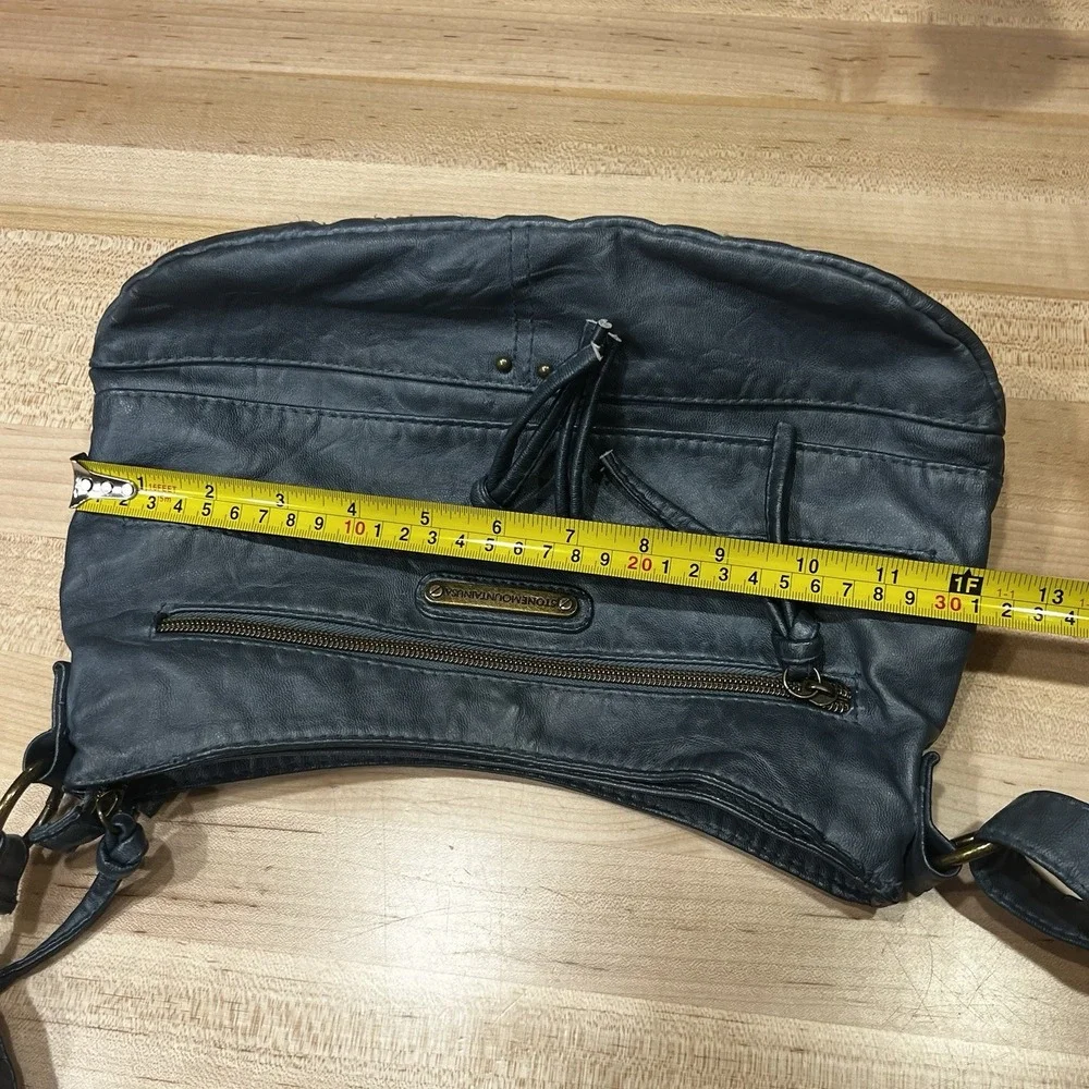 Stone‎ Mountain USA Blue Faux Leather Crossbody Bag